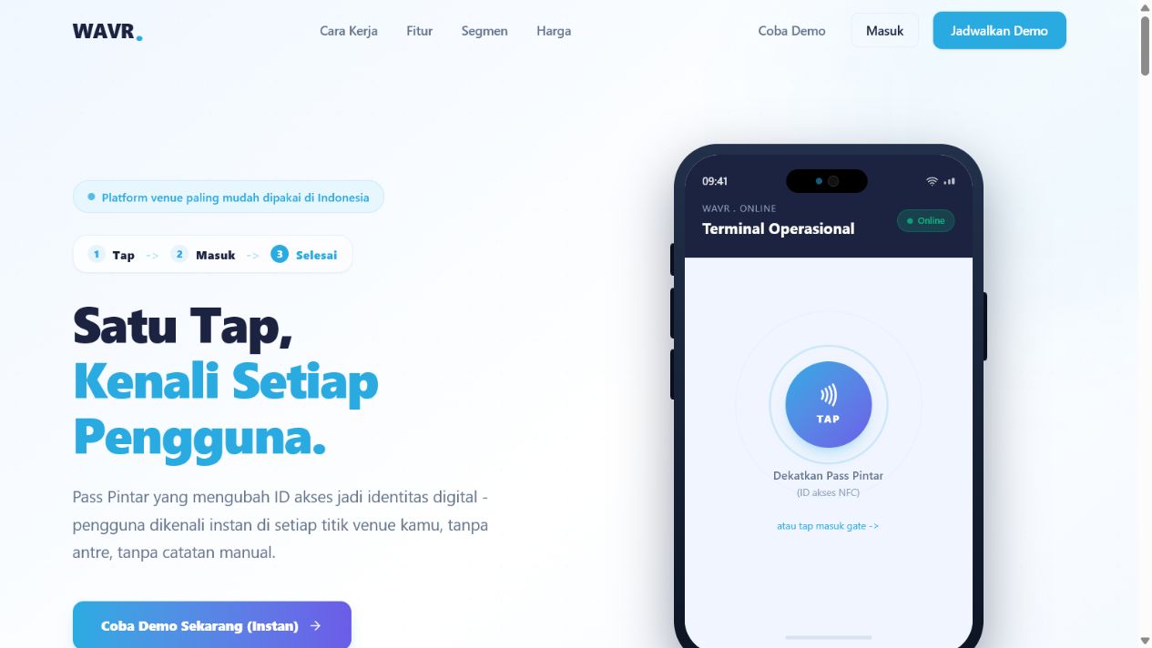 WAVR smart venue platform preview